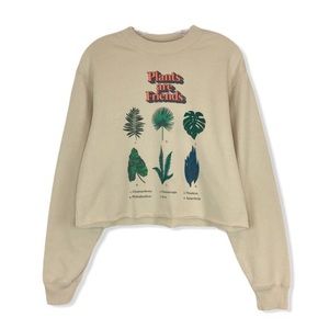 Plants are Friends Cropped Sweatshirt